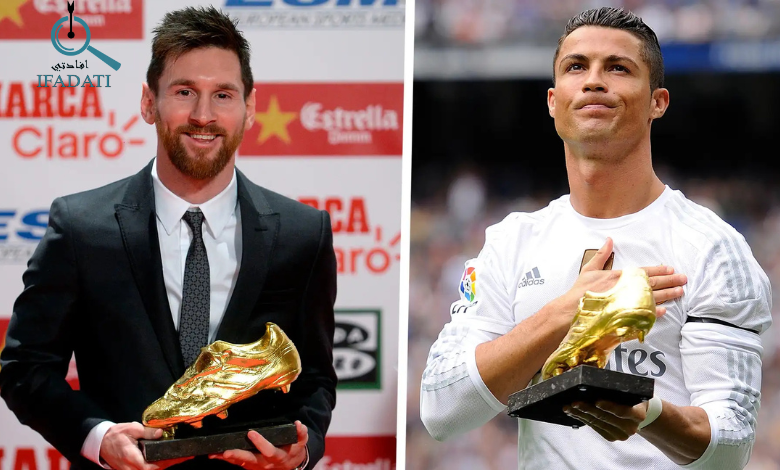 كم يملك رونالدو من حذاء ذهبي